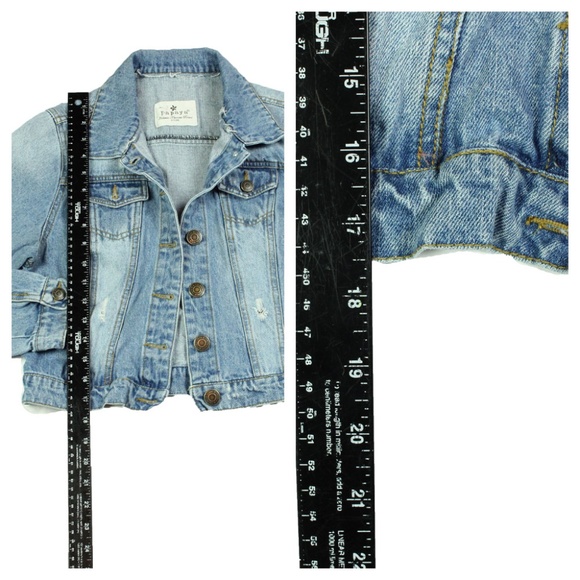 Papaya Jackets & Coats Ladies Papaya Jean Jacket Size L Read